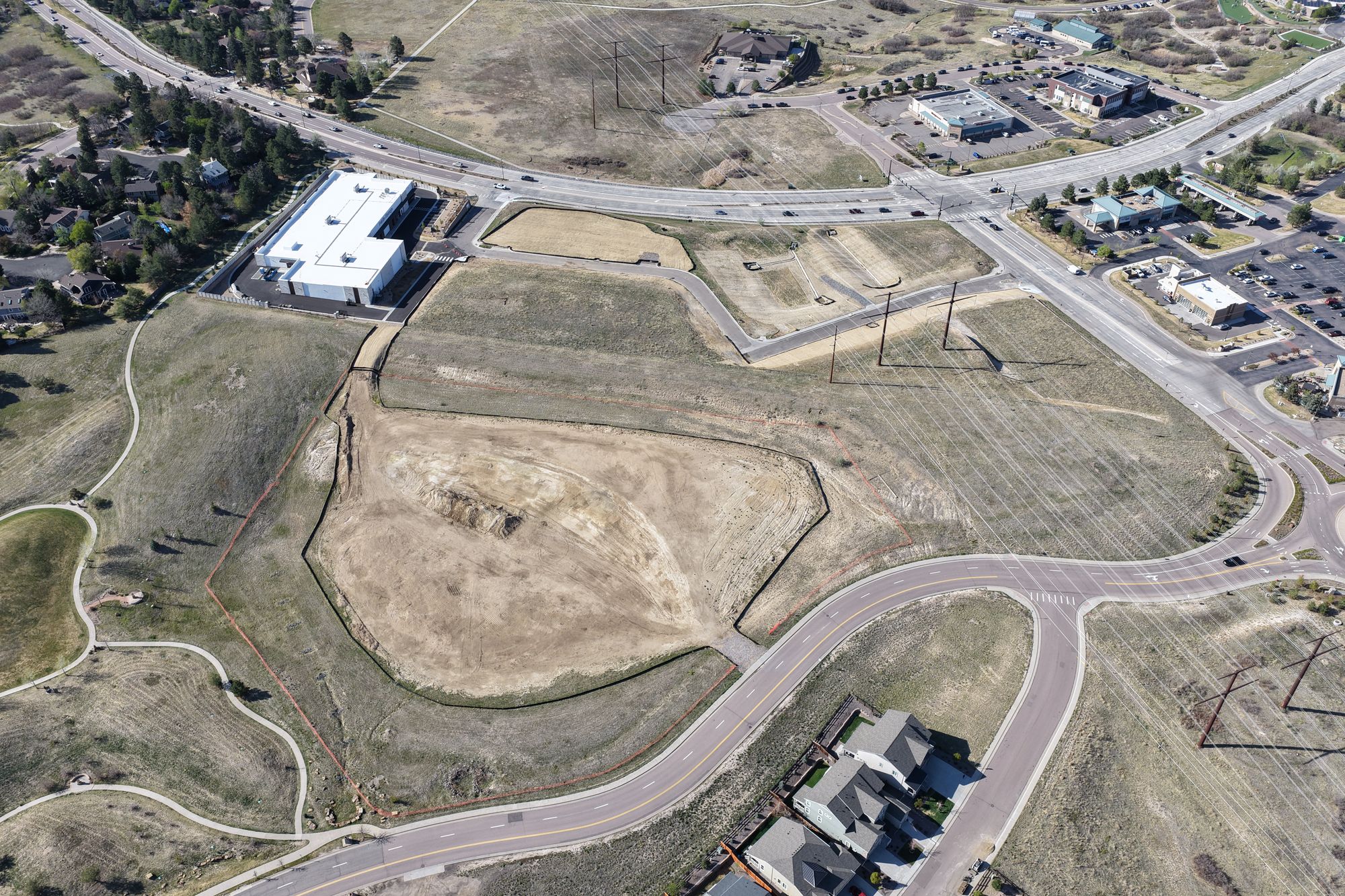 Drone photograph of this site
