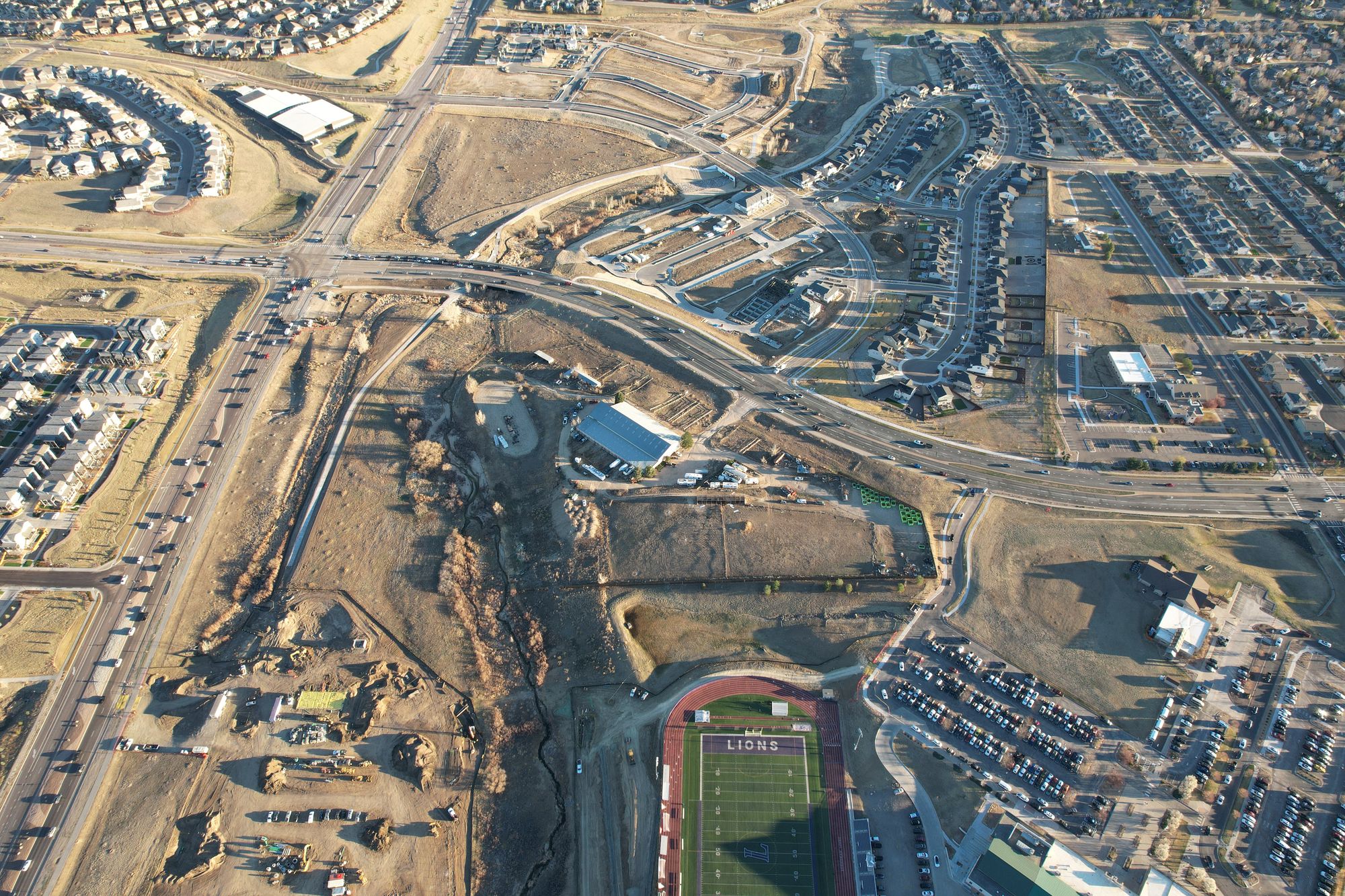 Drone photograph of this site