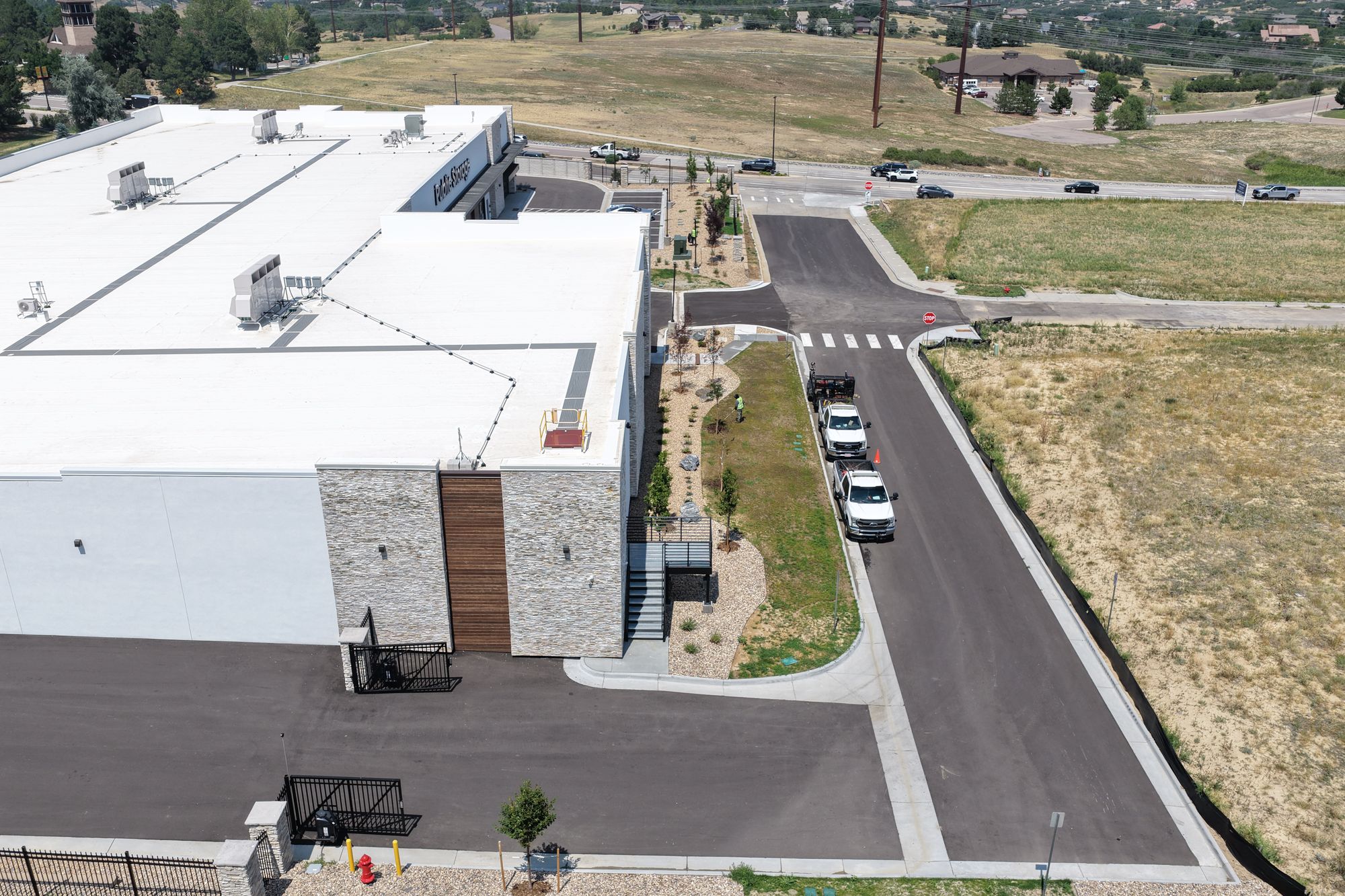 Drone photograph of this site