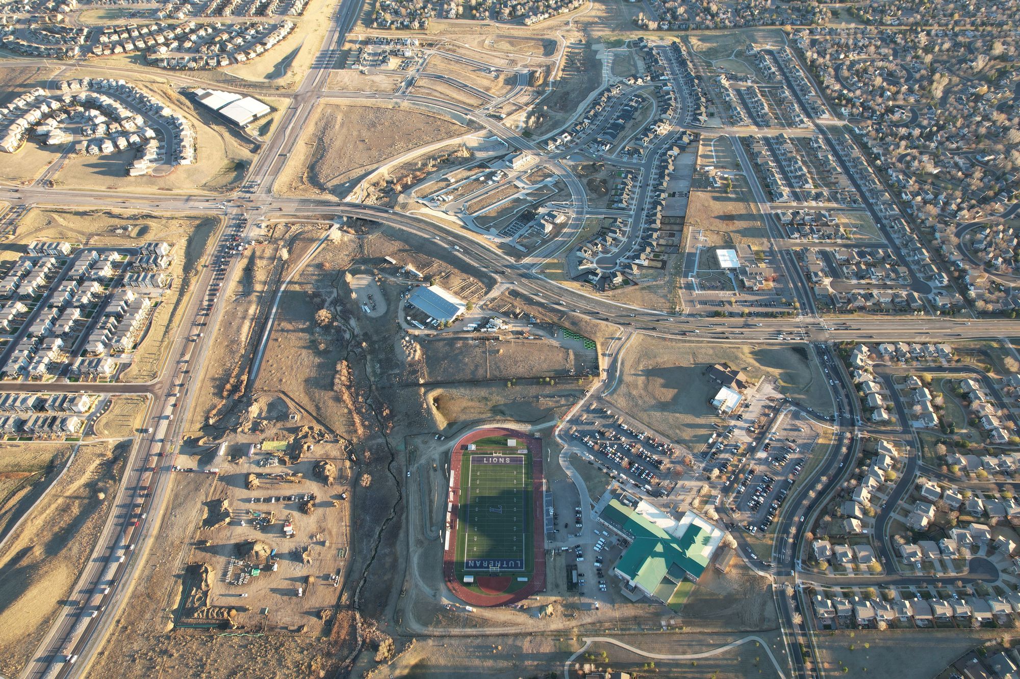 Drone photograph of this site